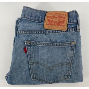 Levi's 527 Regular Fit Jeans Men W34 L32 Light Wash Denim Blue Mid Rise Straight